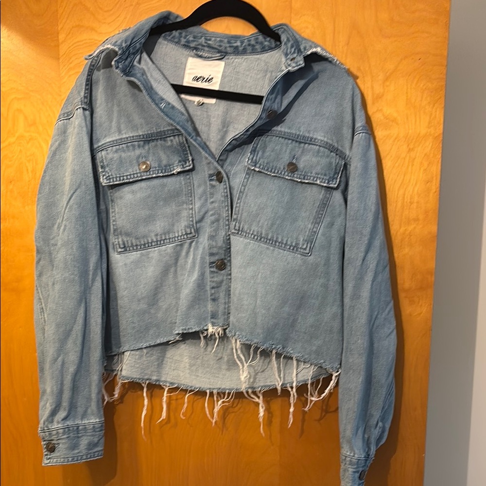 Aerie Cropped Denim Jacket